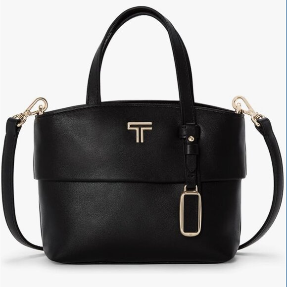 Tumi Voyageur MIA Mini 100 Tote Crossbody Bag - BLACK w/ GOLD - Picture 1 of 16